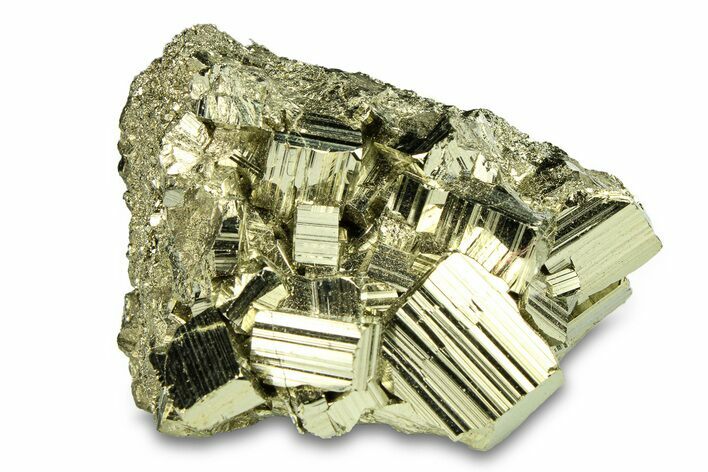 Gleaming Pyrite Crystal Cluster - Peru #291919